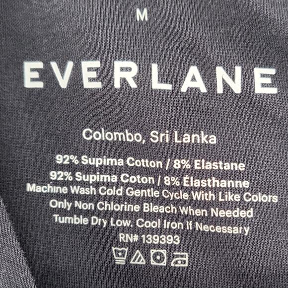 Everlane Black Snap Crotch One-piece Bodysuit Short-Sleeves Top Women's Size M - Picture 5 of 5